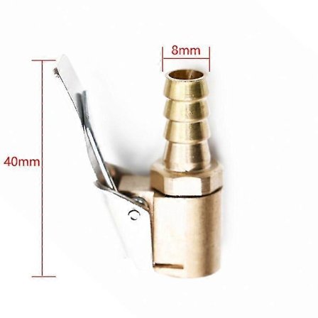 Ny Avansert Bil Dekk Luft Chuck Inflator Pumpe Ventil Kobling Clip-on Adapter Bil Messing 8mm Dekk Hjulventil For Oppblåsbar Pumpe -Sy