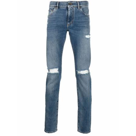 Dolce & Gabbana, Trousers Blauw, Heren, Maat:XL,stretch