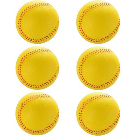 6-pakning treningsbaseballballer Skumball Baseball for barn og tenåringer Softball