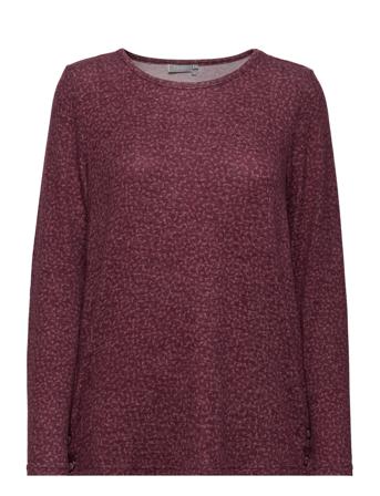Frcesoft 1 Blouse Langærmet T-shirt Burgundy Fransa
