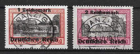 Tyske Rige 1939 - AFA 723- 724 - Stemplet