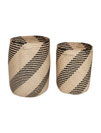 OYOY Living Design Twist Storage Basket - Set Of 2 - Beige - ONE SIZE x 40