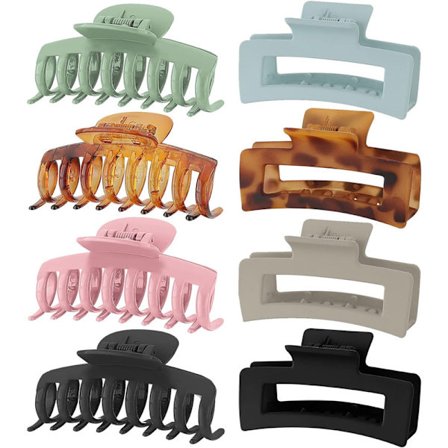 8 Pcs Large Hair Clips for Women, Non-Slip Hairpins Hair Claw Clips