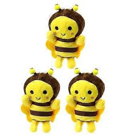 3 st Bi Plysch Hängande Smycken Bi Hängande Dekoration Ryggsäck Bi Hängande Plysch Charm Nyckel Smycke