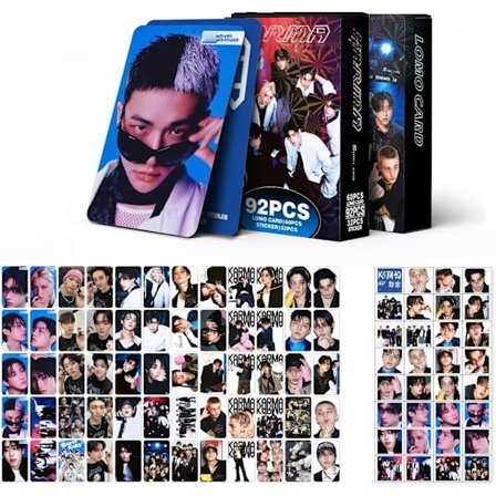SKZ Karma 60 st Fotokort + 32 st Klistermärken Nytt Album Stray Kids 92 st Vykort Felix Bangchan Hyunjin Fotokort_sai