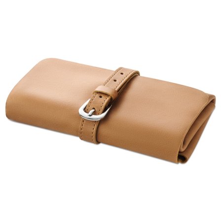 Sammenrullet Reiseveske av Toppnarvet Skinn for Klokker for menn - Klokkeskrin