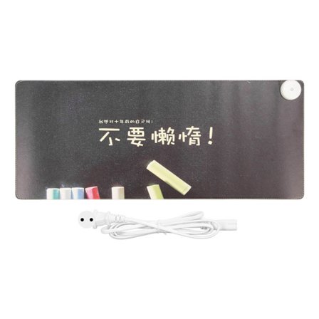 Varmt skrivebordspute vanntett PU-lær 3 nivåer justerbar tidsfunksjon oppvarmet skrivebordsmatte musematte 100‐240V EU-plugg