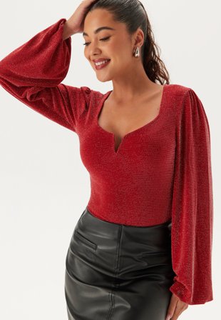 BUBBLEROOM - Sparkling Puff Sleeve Top - M