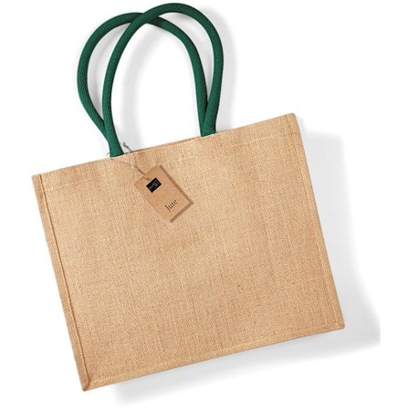 Westford Mill Classic Jute Shopper Bag (21 liter) One Size Nat