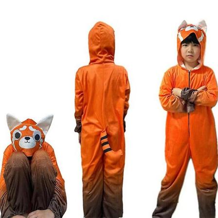 5-10 år Kids Turning Red Cosplay Kostym Jumpsuit Playsuit 8-10 Years