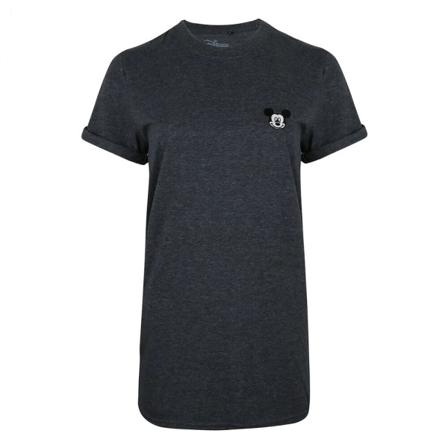 Disney Mickey Mouse Face T-shirt För Dam/dam S Dark Heather
