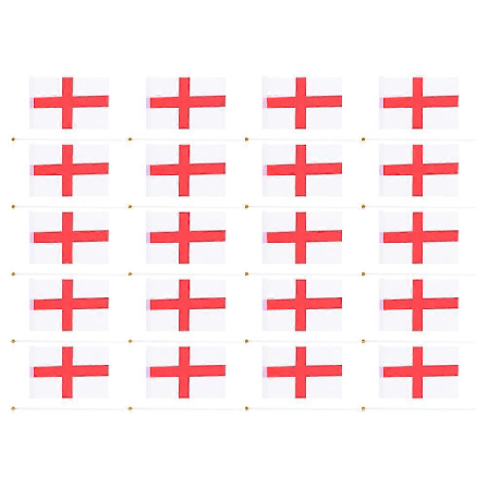 20 stk. Fodboldkamp Heppeflag Patriotiske Små Håndflag Dekorative England Flag