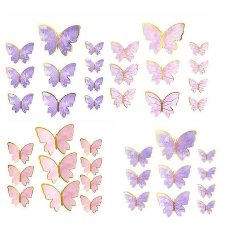 10 stk. sommerfugl papir toppers tillykke med fødselsdagen kage & festival tema dekor