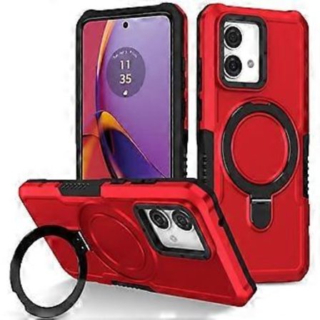 Til Motorola Moto G84 5G Cover TPU+PC Dobbelt Lag Støtteben Telefon Cover (Style B)