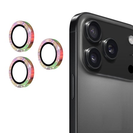 ENKAY Phone 17 Pro Max / 17 Pro Linsskydd Glitter Colorful