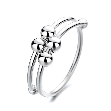 Ny Anti Stress Perler Ring Roterende Spiral Anti Stress Ring til Kvinder Mænd