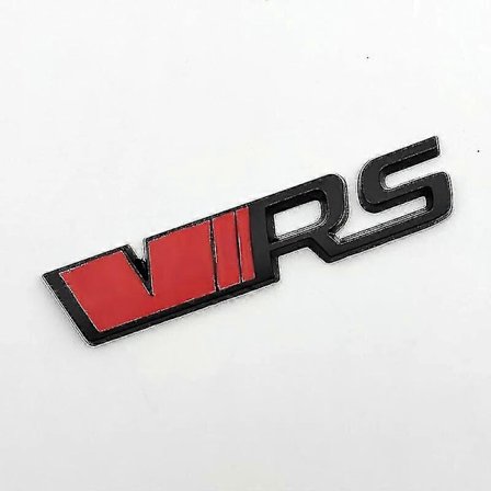 3D RS -logo VRS -tunnus nimikilpi auton etusäleikkö tavaratilan merkki Skoda Fabia Kodiaq Superb Octavia 2 3 A5 A7 Rs Vrs -lisävarusteille