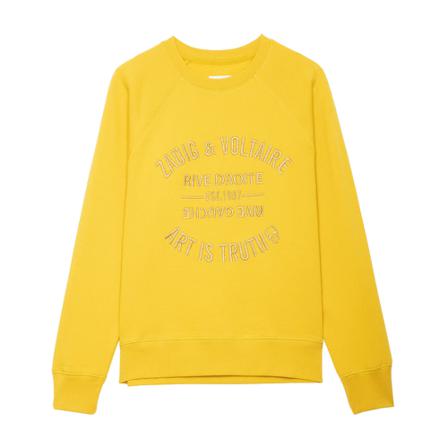 Zadig & Voltaire, Sweatshirts Żółty, Kobieta, Rozmiar: S
