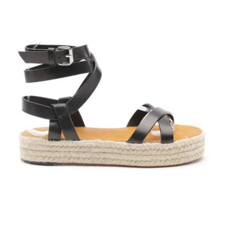 Isabel Marant Pre-owned, Pre-owned Leather sandals Zwart, Dames, Maat:36 EU