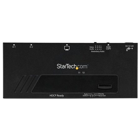 StarTech 2 Port HDMI Switch w/ Automatic and Priority Switching - 2 In 1 Out HDMI Selector with Automatic Priority Switching - 1080p (VS221HDQ) -