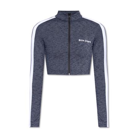 Palm Angels Sweatshirt With High Neck , Blauw , Dames , Maat: M
