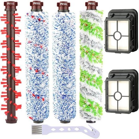 7-delt tilbehørssæt til Bissell Crosswave 3-i-1 støvsuger: Udskiftningsbørste og filter til støvsugermodeller 1866, 1785, 2052 og 1713