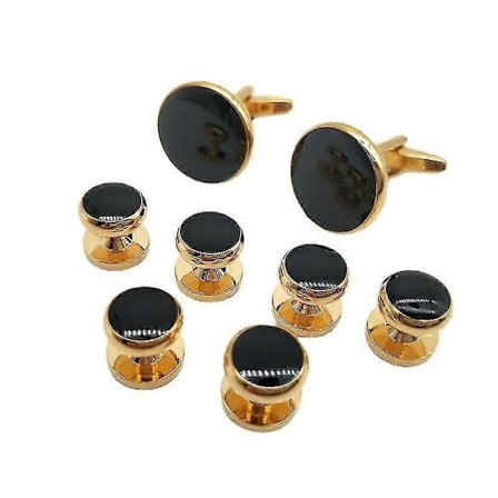 Klassisk mansjettknapper og knappsett for smoking, formell business eller bryllupsskjorter for menn