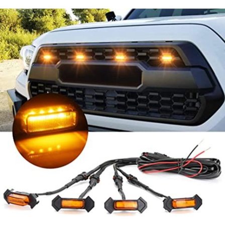 LED-grilllys Amber Gul med Sikring for Tacoma TRD PRO Front