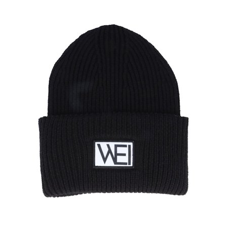 Wei - Černá cuff Beanie - Uu Black Cuff @ Hatstore