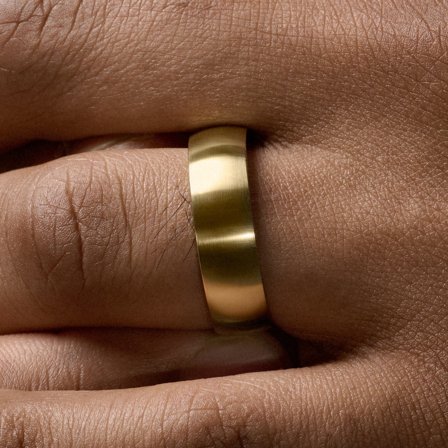 Classic Matte Gold-tone Steel Ring for Men - Steel rings