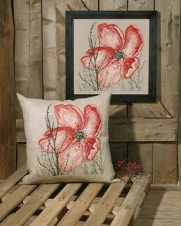 Kissen oder Bild Mohn