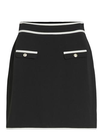 Visola Hw Short Contrast Skirt/Ka Black Vila