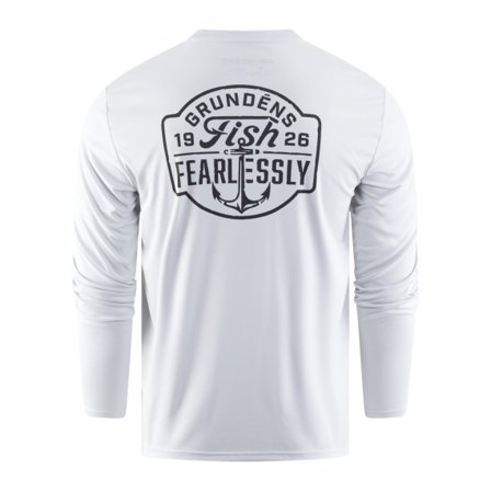 Grundéns Fish Fearlessly LS Tech Tee Grey Mist - XXXL
