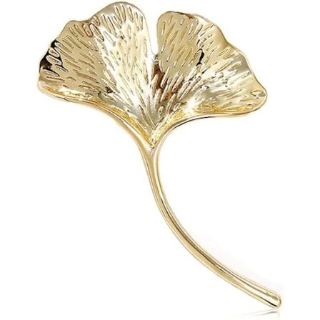 Guld elegante Ginkgo-blad broche til kvinder bryllup fest broche