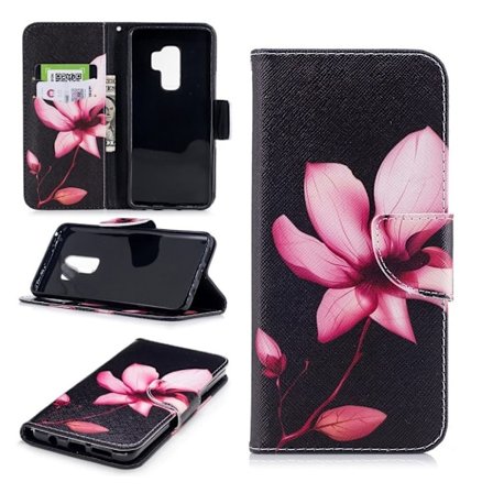 Samsung Galaxy S9 Plus Printet Mønster PU læder flip etui - frisk blomst