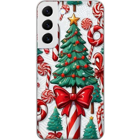Kompatibel Mobilcover til Samsung Samsung Galaxy S22 5G Juletræ slikkager julgran ferie slik retro design kunst