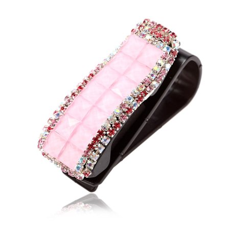 Solglasögonhållare för bilsolskydd Bling Bling Diamond Sun