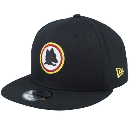 New Era - Football Nero snapback Cappellino - AS Roma Lupetto 9FIFTY Asroma Black Snapback @ Hatstore