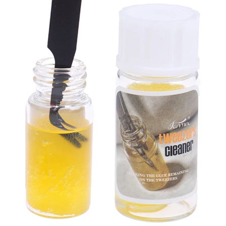 20g flytende og svampball øyenvippepinsettrenser Profesjonell øyenvippeforlengelse pinsett rengjøringsverktøy limfjerner