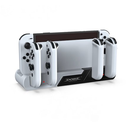 Laddningsstation för Switch-kontroller, kompatibel med Nintendo Switch & OLED-modell Joy-Cons, laddningsställ för Nintendo Switch Joycon