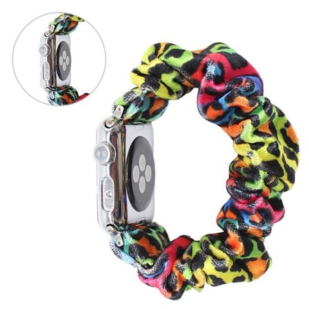 Apple Watch Series 6 / 5 44mm vibrant hairband style watch band - Colorful Leopard Pattern
