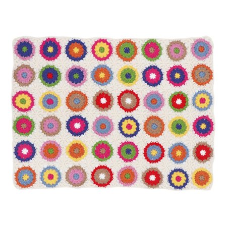 Boho Handgjord Virkad Soffa Tröja Färgglad Blomma Tröja Stil Mat Dekor