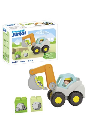 PLAYMOBIL Junior Shovel Excavator - 71684 - Multi/patterned - ONE SIZE