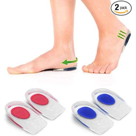 2 par silikon hälkoppar, 11 cm insatsklackar skor inlägg