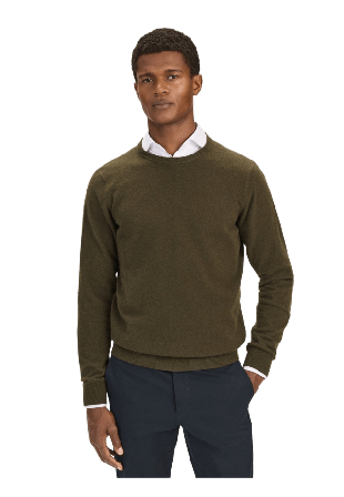 John Henric Pure Cashmere Crew Neck Sweater (franke) Tröjor Herr Grön S