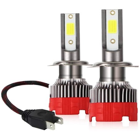 H7 LED-strålkastarlampor 6000K Helljus Halvljus 55W 8000 Lumen Dimljus Kit Vattentät DOB 2 Lampor Rotation