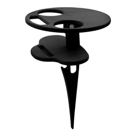 Vinglasholder træ, transportabelt udendørs vinbord med foldbart design