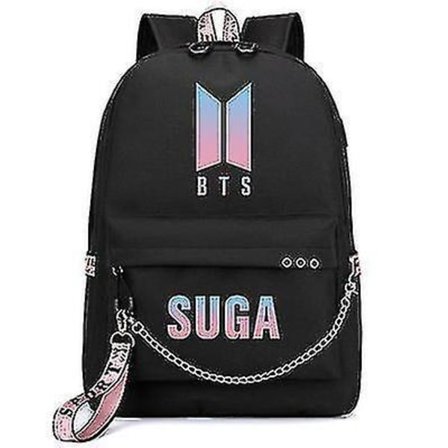 Bts Chain Backpack Same Backpack Cute Usb Charging Peripheral School Bag
