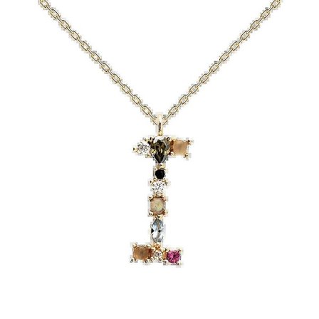 925 Sterling Silver Engelsk Bokstav Halsband Bokstav Dam Halsband Med Kristallhänge