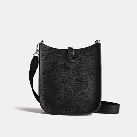 1 piece fashionable classic niche Evelyn new bag shoulder bag crossbody women's leather bag, black